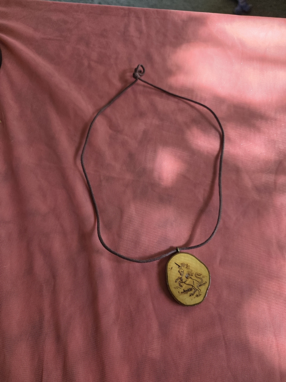 Wooden Unicorn Pendant Necklace - Women Jewelry
